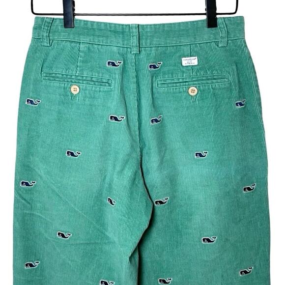 Vineyard Vines Embroidered Whale Corduroy Pants Green Size Small - Picture 5 of 6